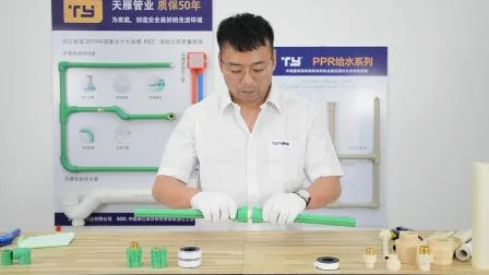 Acessórios para tubos PPR com tubo de plástico de pressão Pn12.5/Pn20/Pn16/Pn25 e uso de conexão para água quente
