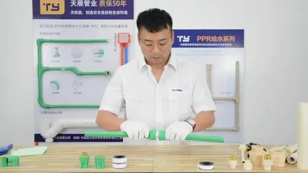 Acessórios para tubos PPR com tubo de plástico de pressão Pn12.5/Pn20/Pn16/Pn25 e uso de conexão para água quente
